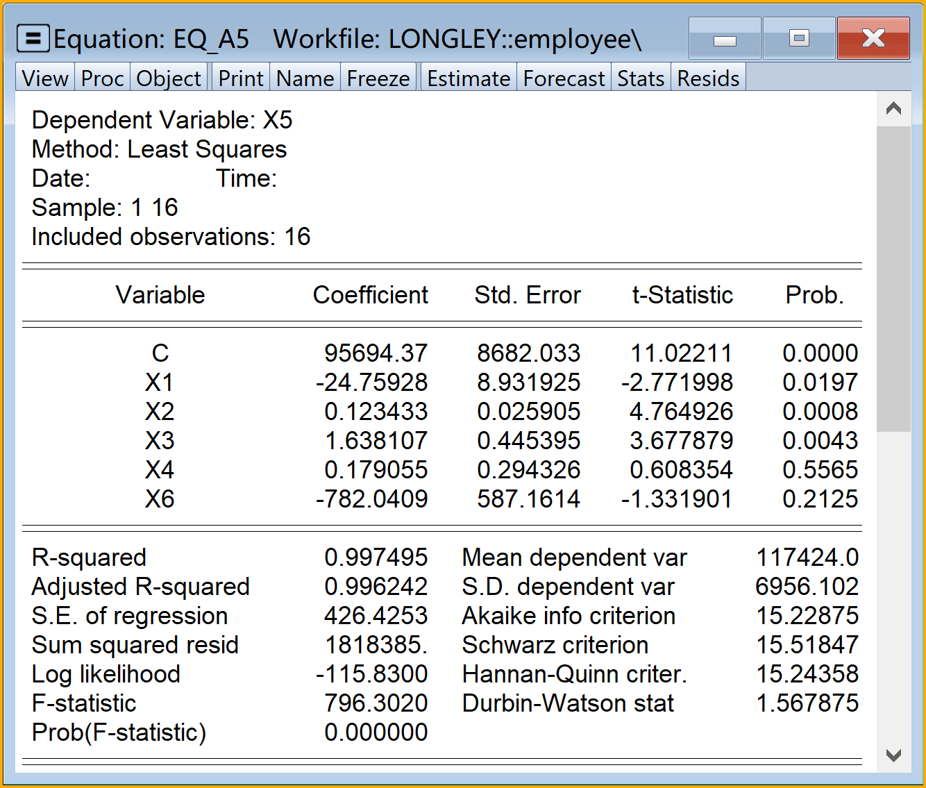 辅助回归方程A4-A6