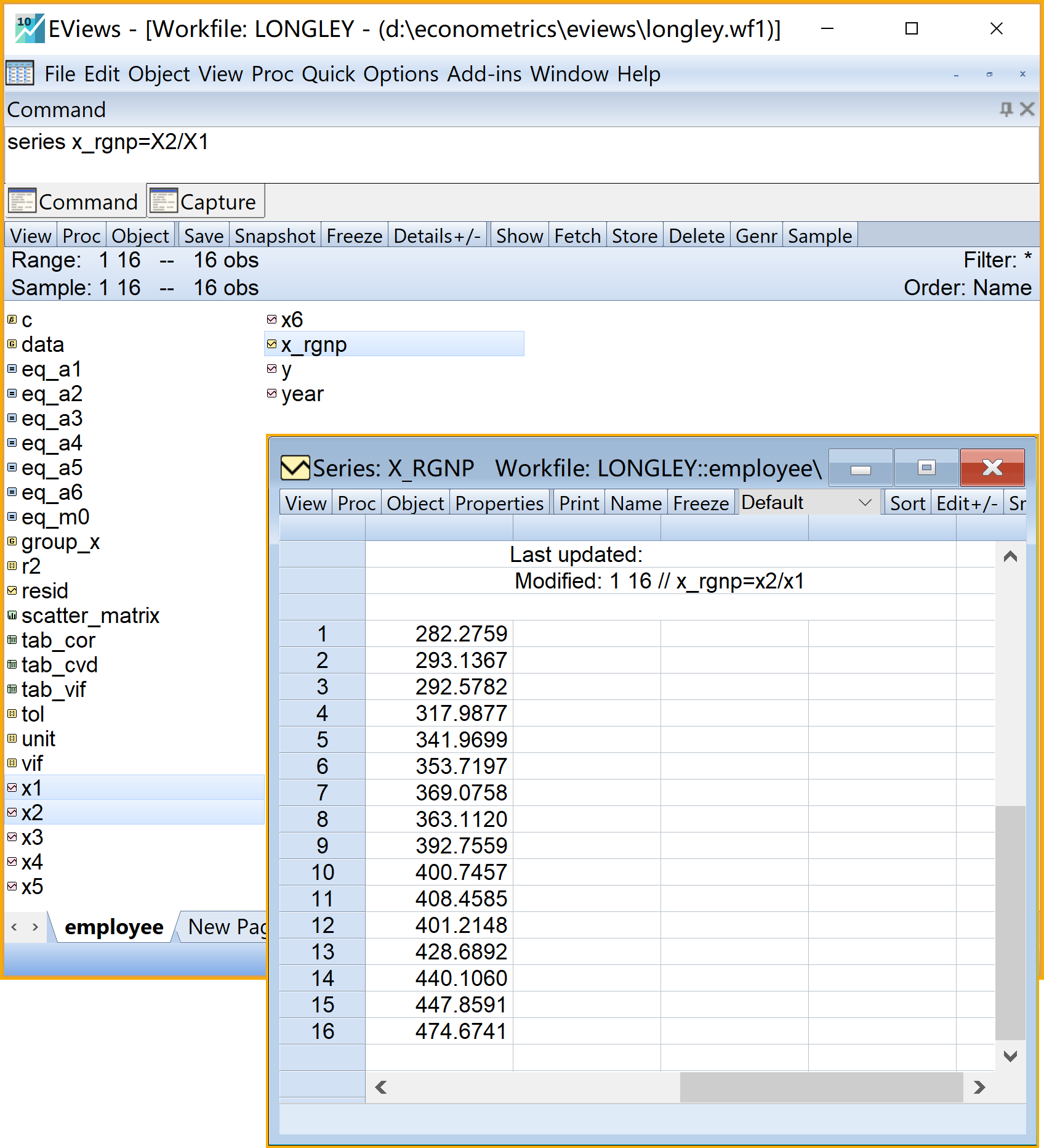 多重共线性模型的变量变换操作